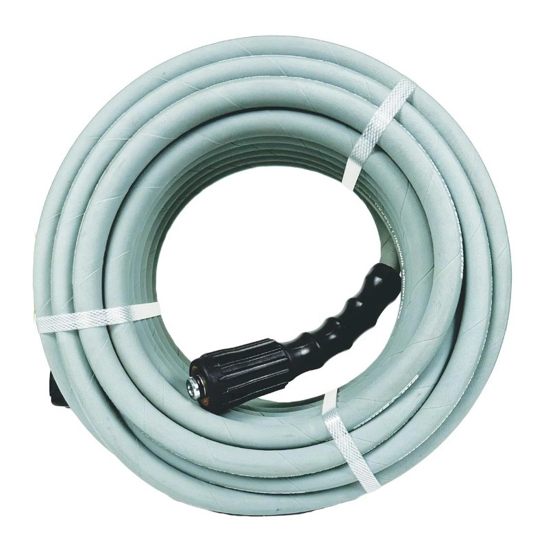 Hyper Tough Universal 1/4″ x 25′ Rubber Pressure Washer Hose with M22 Fittings
