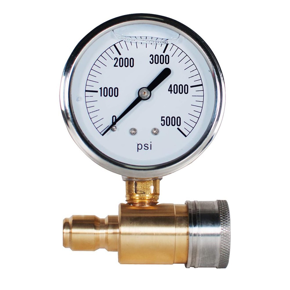 YAMATIC Pressure Gauge Kit for Pressure Washer 3/8 Inch Quick Connect 5000 PSI