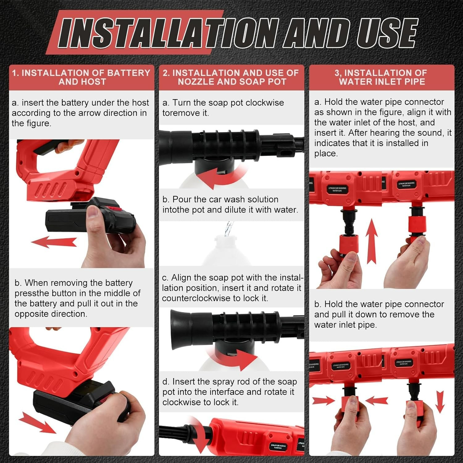 Cordless Pressure Washer for Milwaukee M18 Battery, Portable Cordless Power Wash