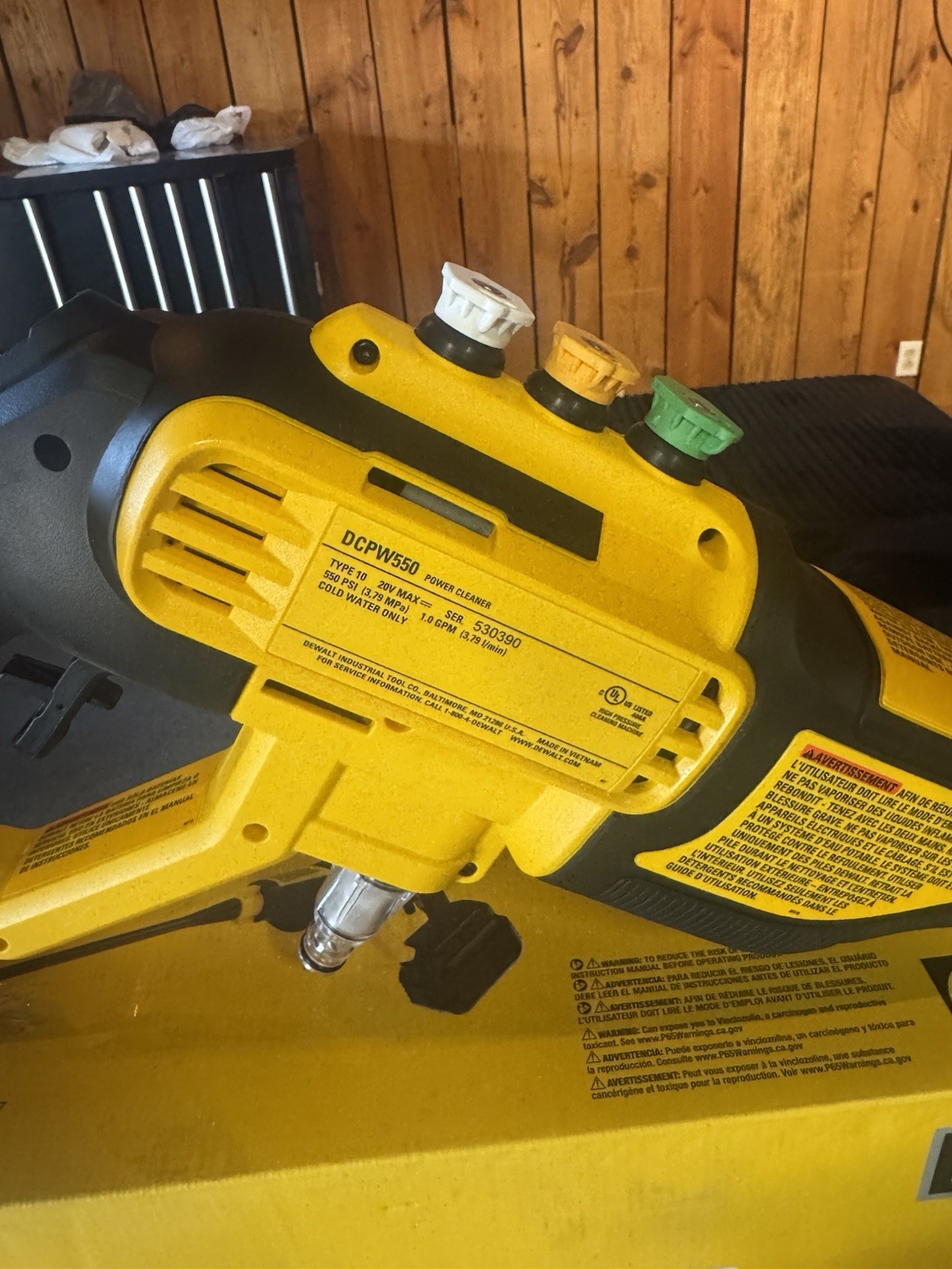 DEWALT DCPW550P1 Power Cleaner 550 Psi Open Box Tool Only