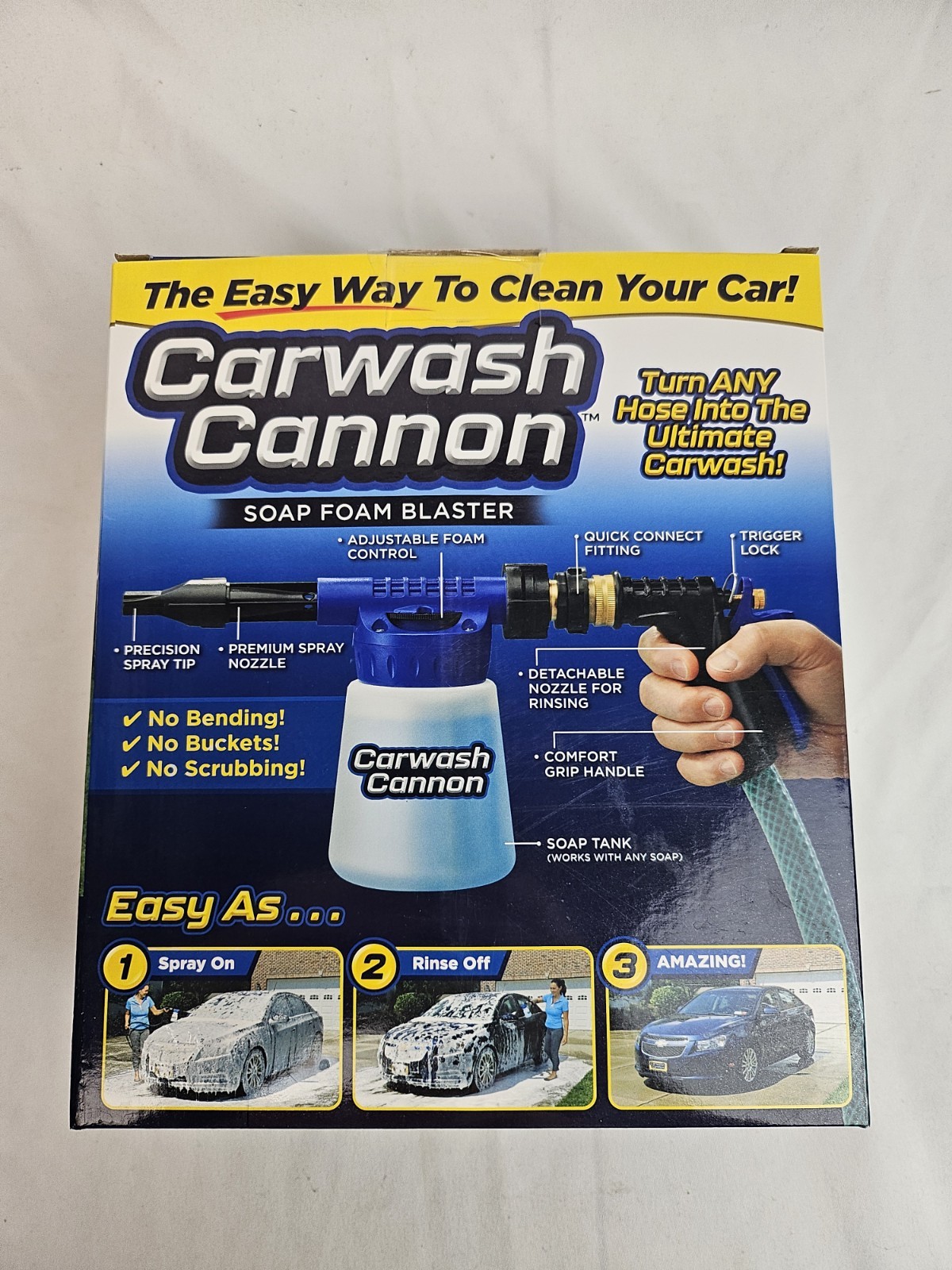 Car Wash Foam Cannon Soap Nozzle Spray Gun Hose Attachment High Pressure Blaster