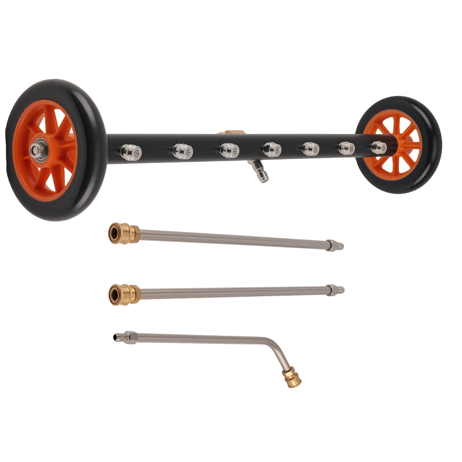 24″ Pressure Washer Undercarriage Water Broom Cleaner with Quick Connect