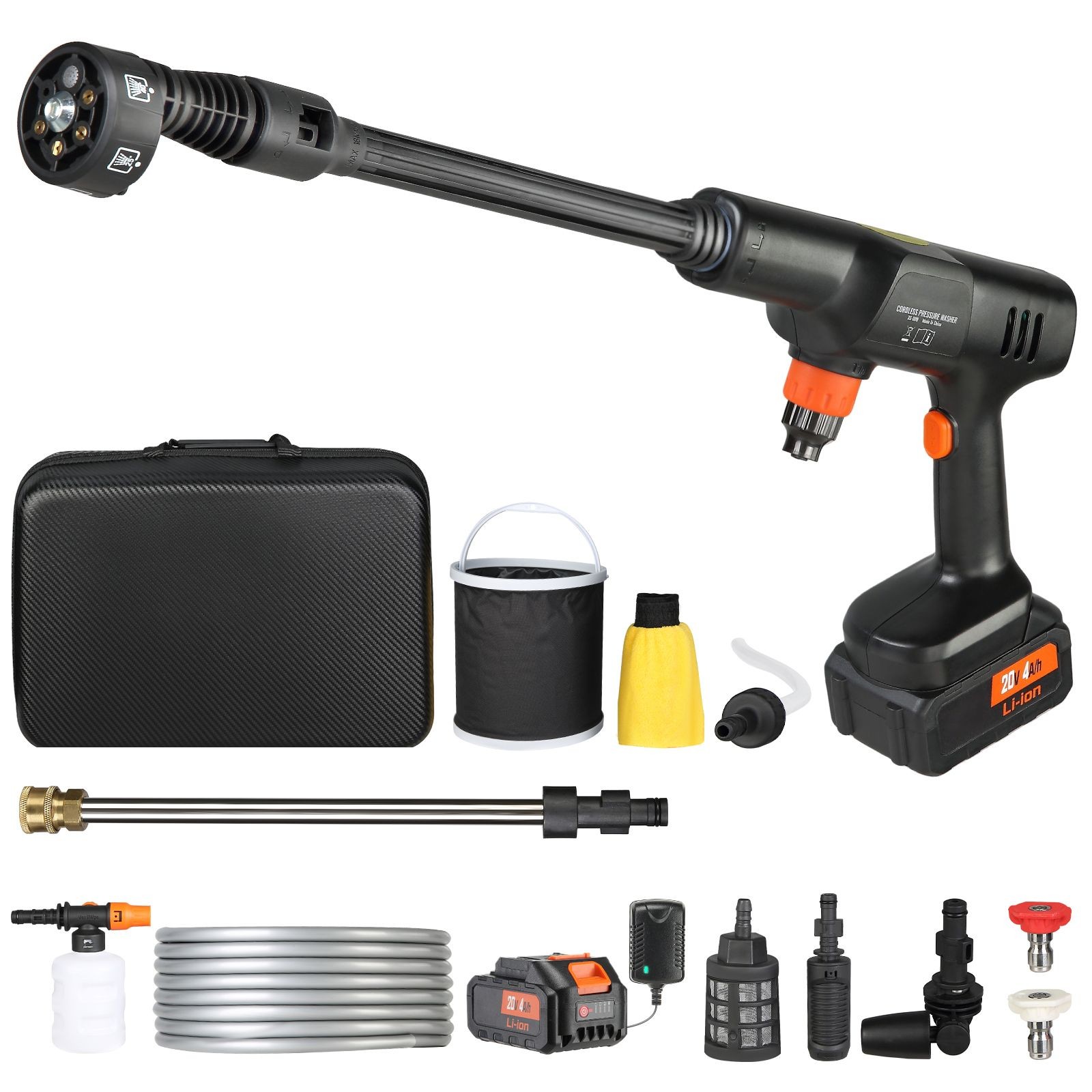 Cordless Pressure Washer, 652 – PSI 1.0 GPM Portable Power Cleaner, Handheld