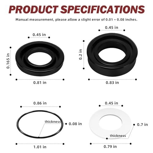 Pressure Washer Pump Seal Kit 12 Piece Rebuild Kit For Leaks Repair O Ring Set