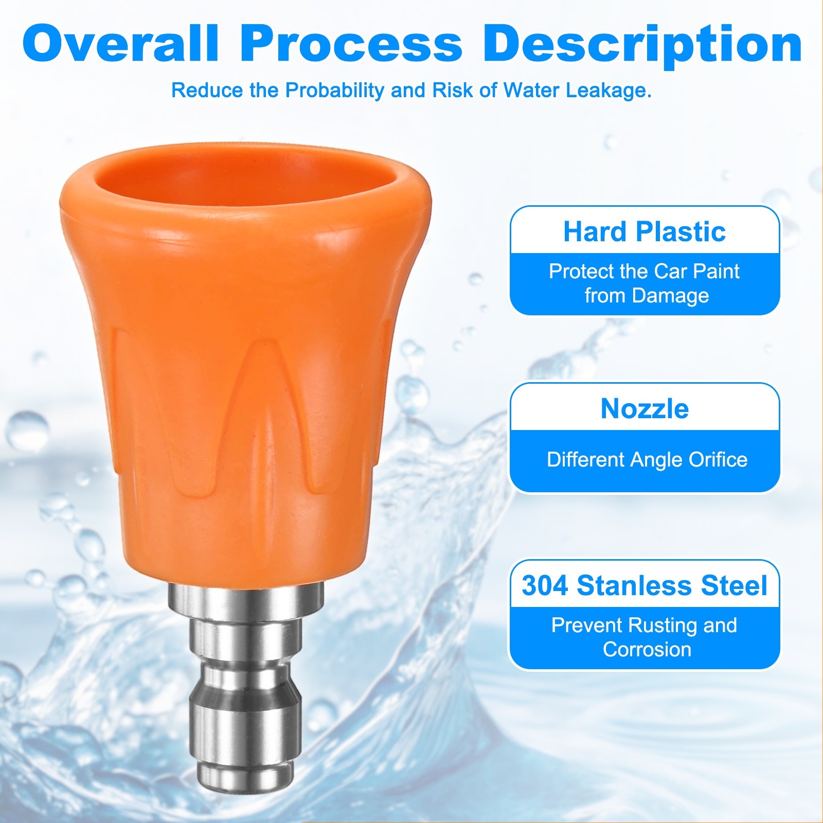 5-Pack Pressure Washer Nozzle Guard, Soap Washer Nozzle Tips, Orifice 5.5