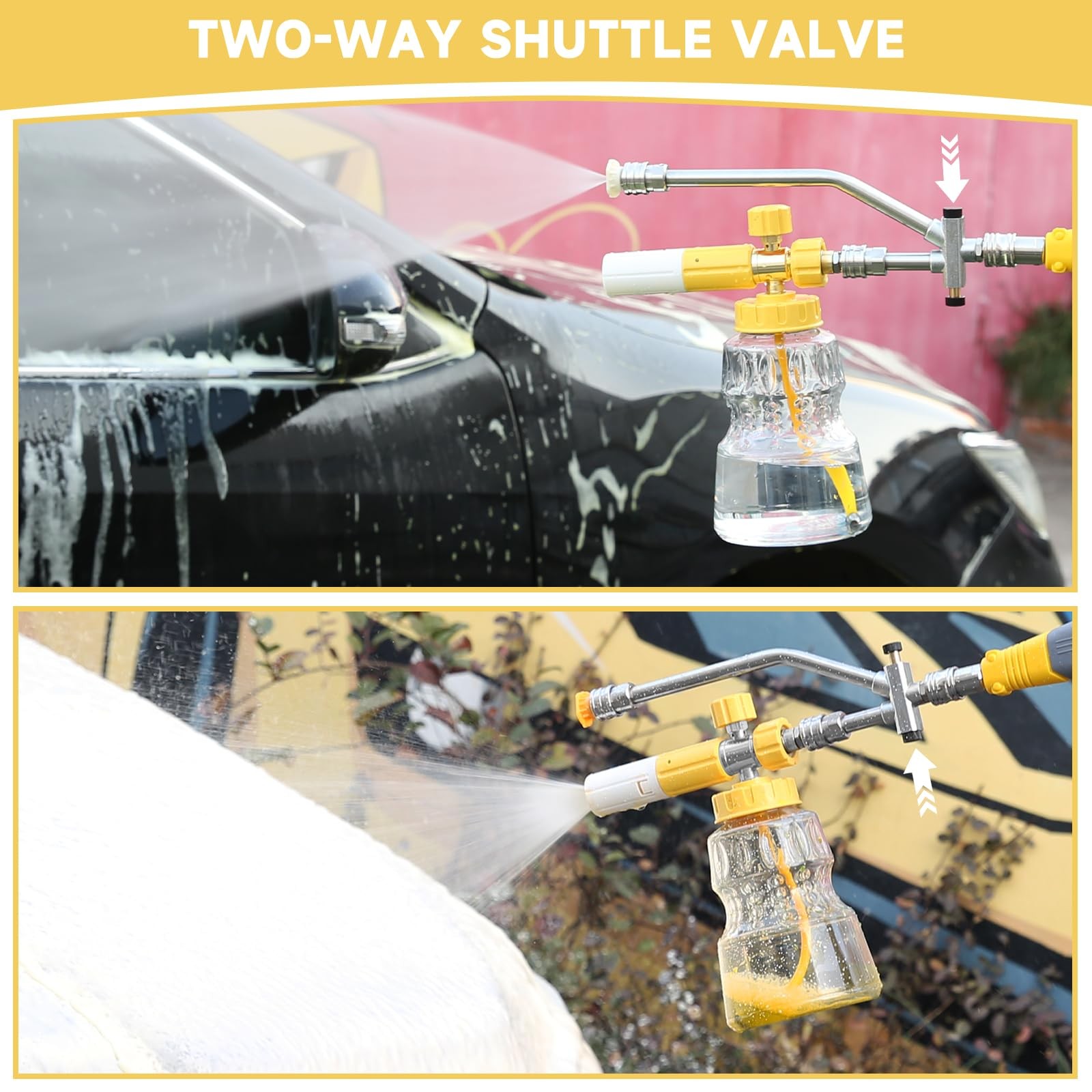 Foam Cannon for Pressure Washer with Dual Connector Accessory, Pressure Washe…