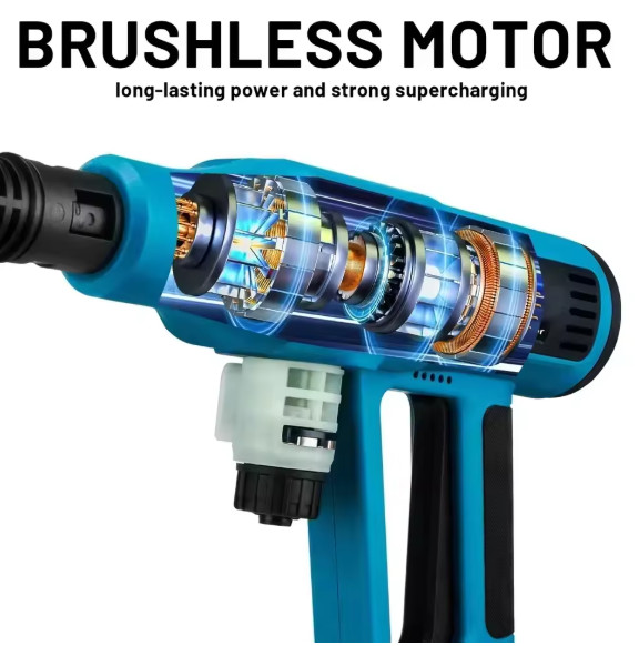 Gisam 250Bar Brushless Electric High Pressure Washer Gun 4Gear