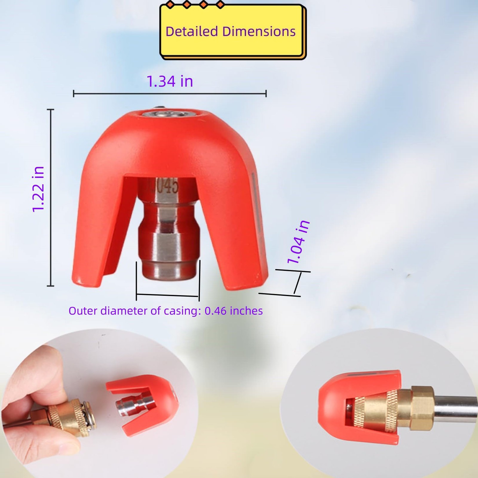 SPX3000-TPS Pressure Washer Nozzle Tips Setfor Sun Joe SPX3000 Pressure