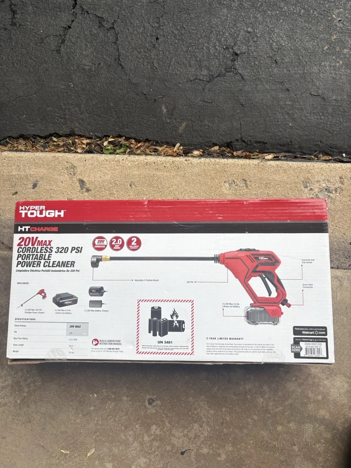 Hyper Tough 20V Max Cordless 320 PSI Portable Power Cleaner