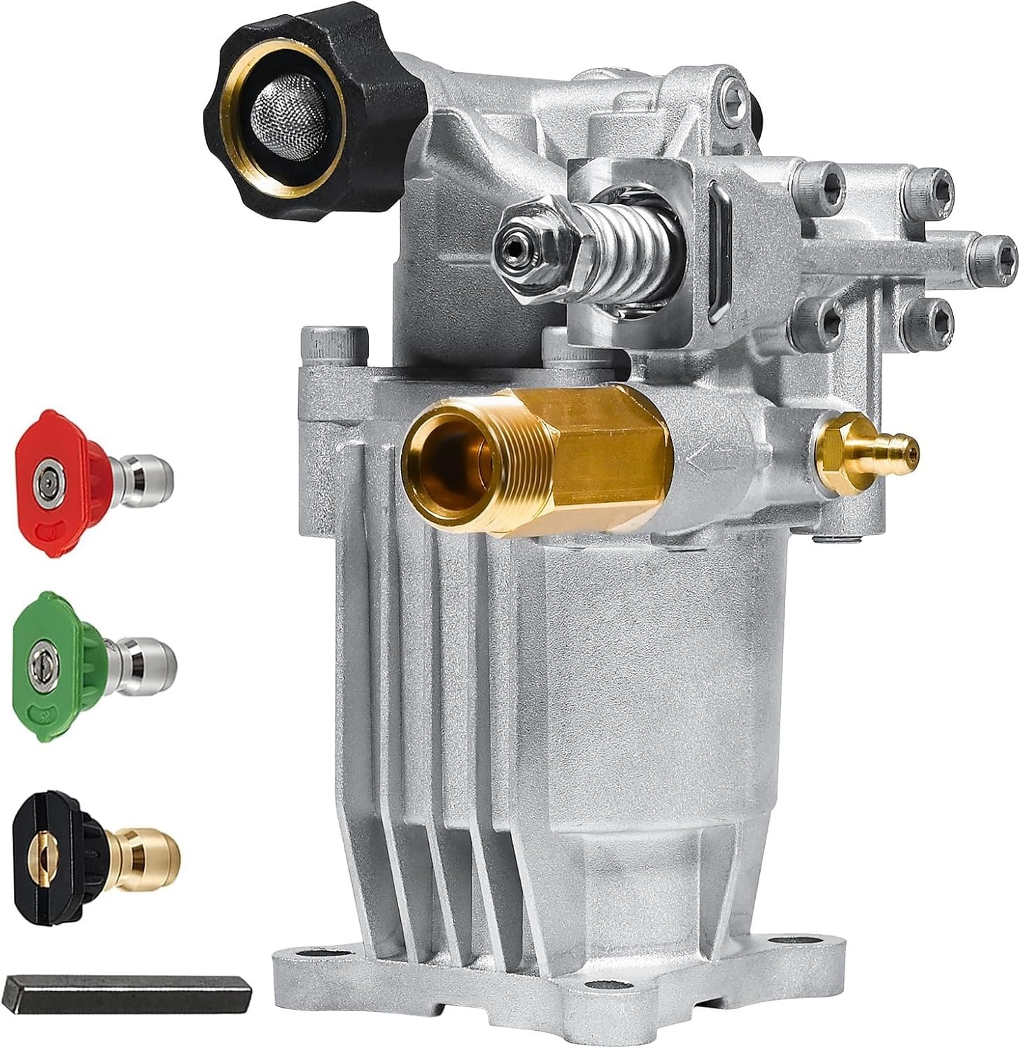 3/4″ Shaft Horizontal Pressure Washer Pump, 2600-3300 PSI @ 2.5 GPM – Power W…