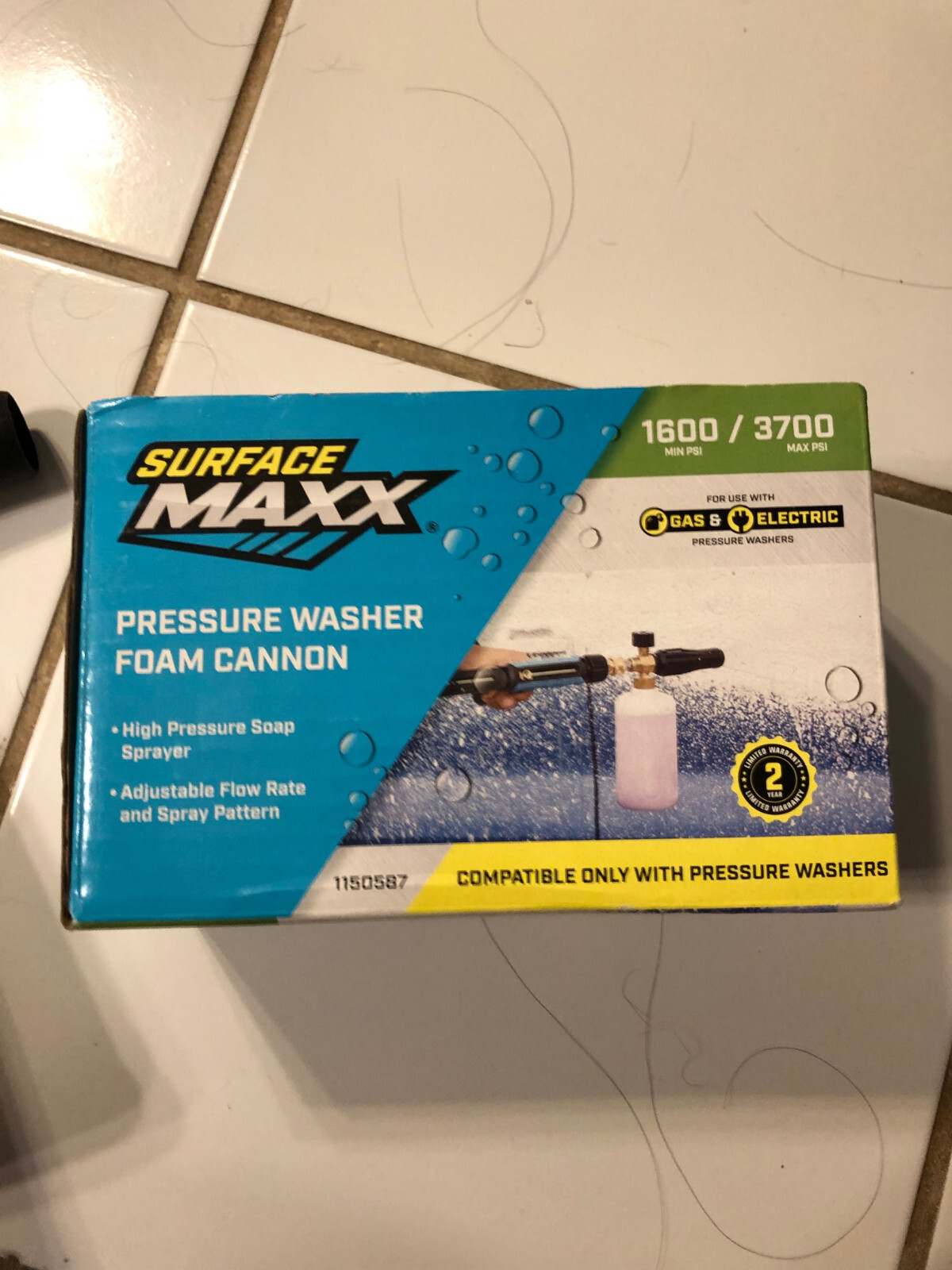Surface Maxx pressure washer foam cannon (open box but unused from Home Depot)