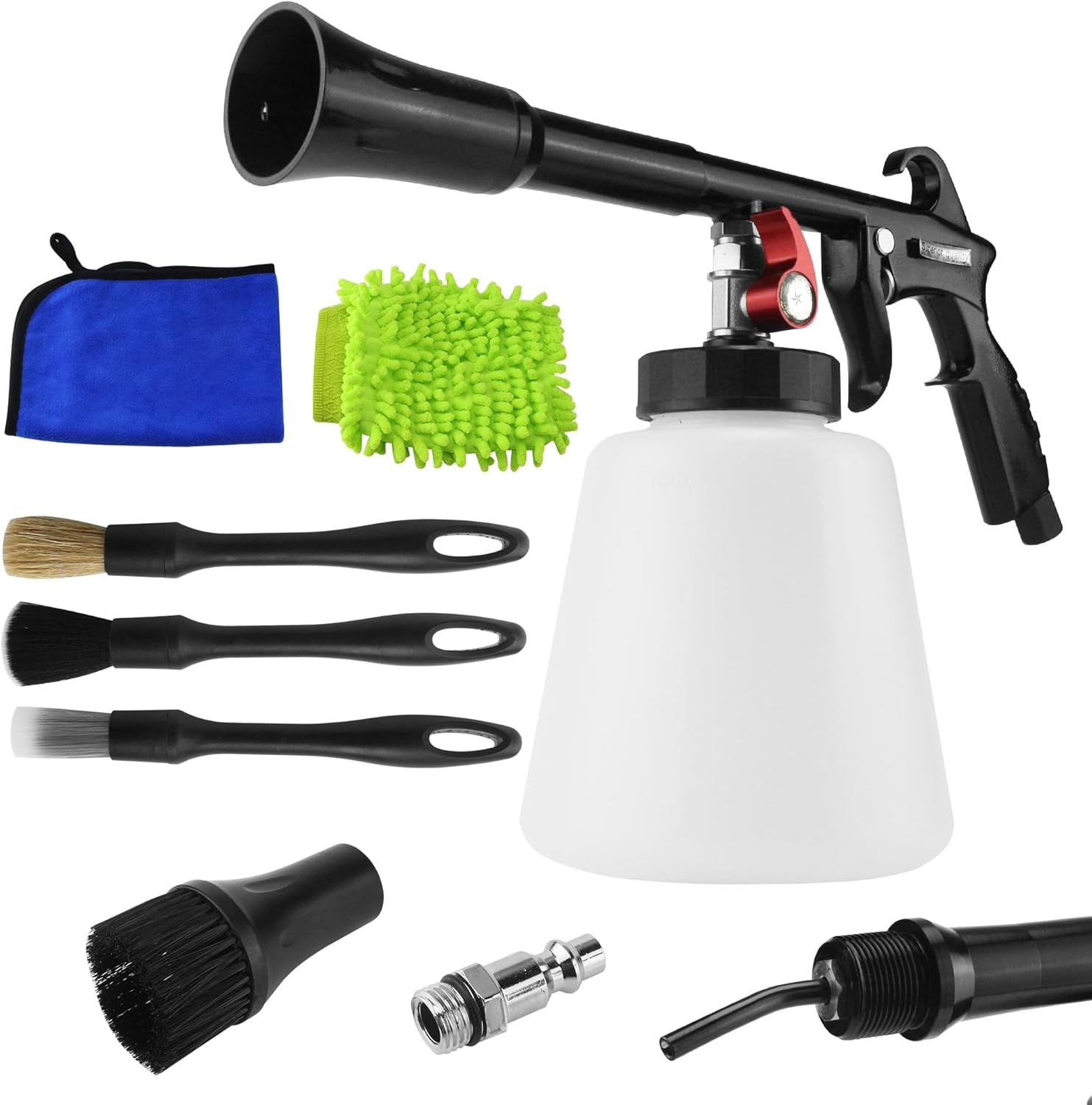 Tornado Air Cleaning Gun 80-160PSI High Pressure Car Blow Gun, 2 Nozzles, Pow…