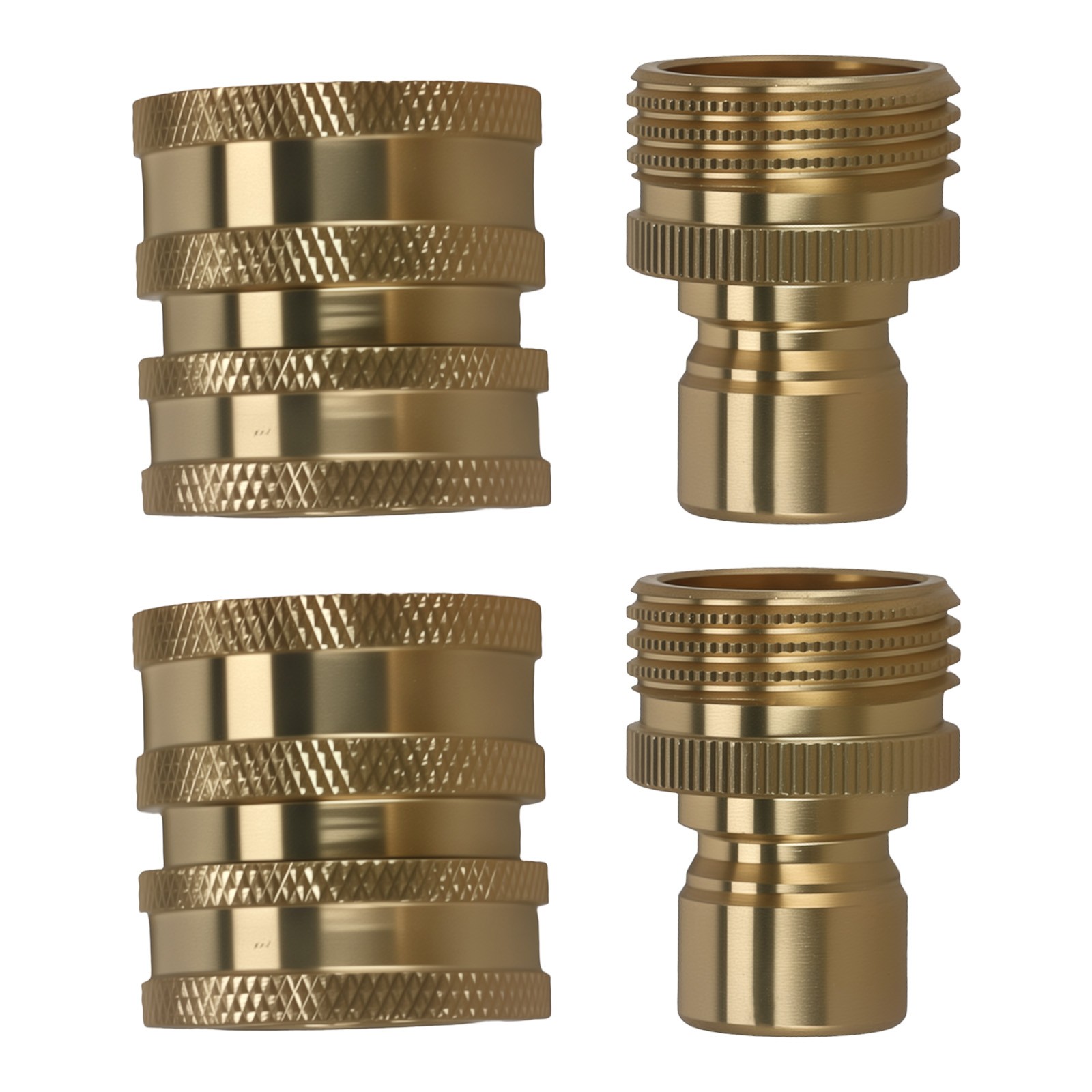 Brass Quick Connect Adapter 3/4″ to 1/2″ for Pressure Washer Hose 4Pcs