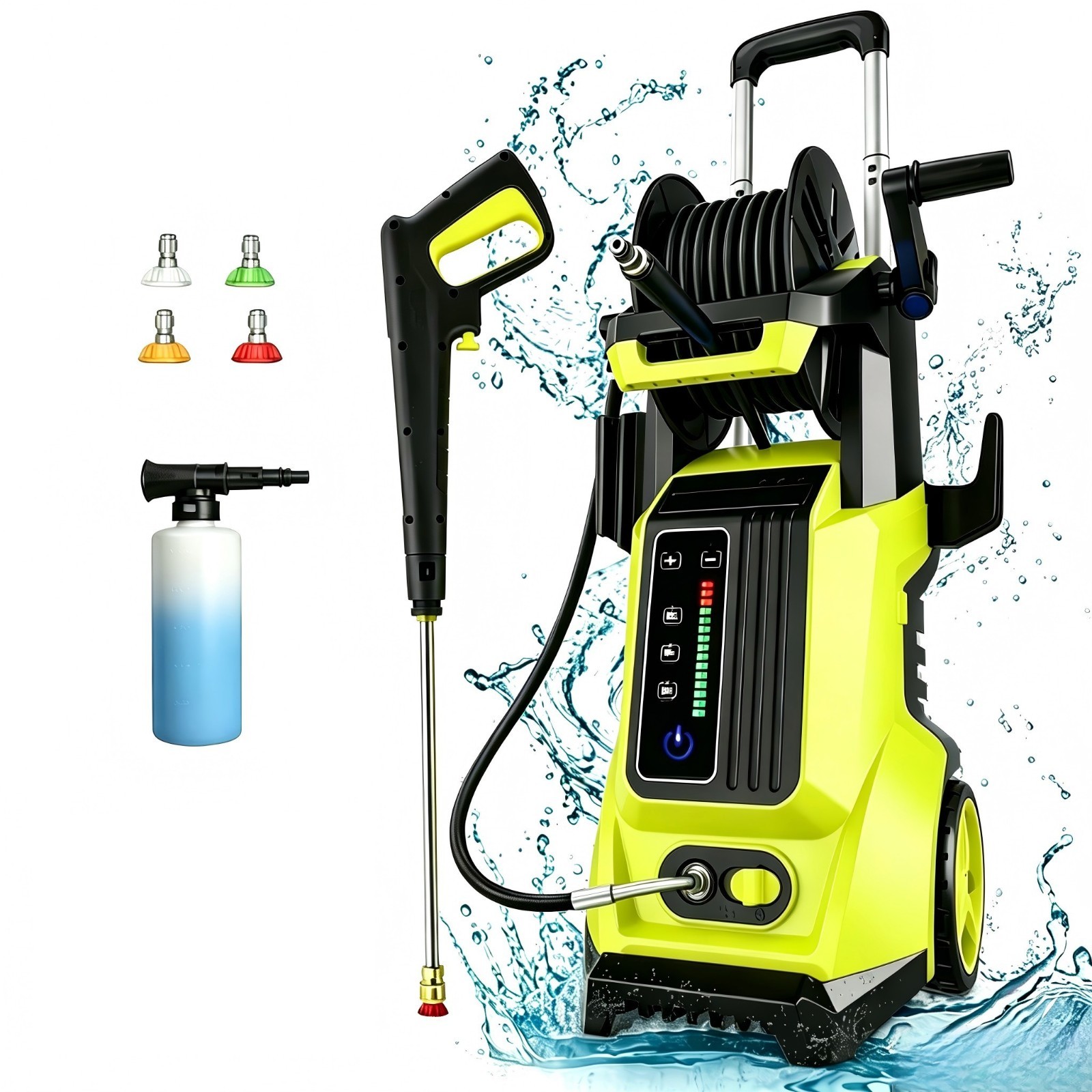 Pressure Washer 4500PSI 4.0GPM, 15-Level Touchscreen, Soap Tank, for Garden