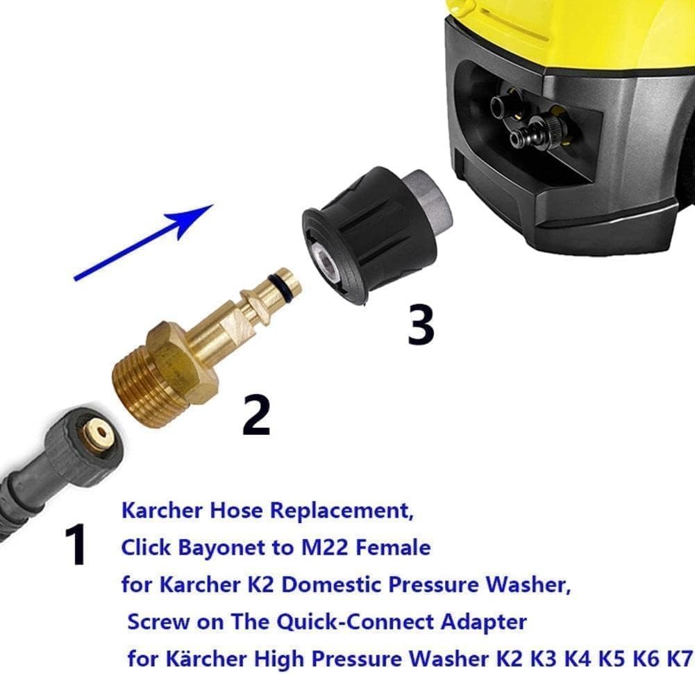 Versatile Gold M22 Hose Adapter – Quick Connect Fitting for K Series Washers