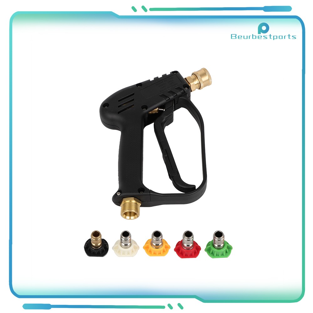 Short Pressure Washer Gun with M22-14mm Inlet Stubby High Pressure Handle Gun