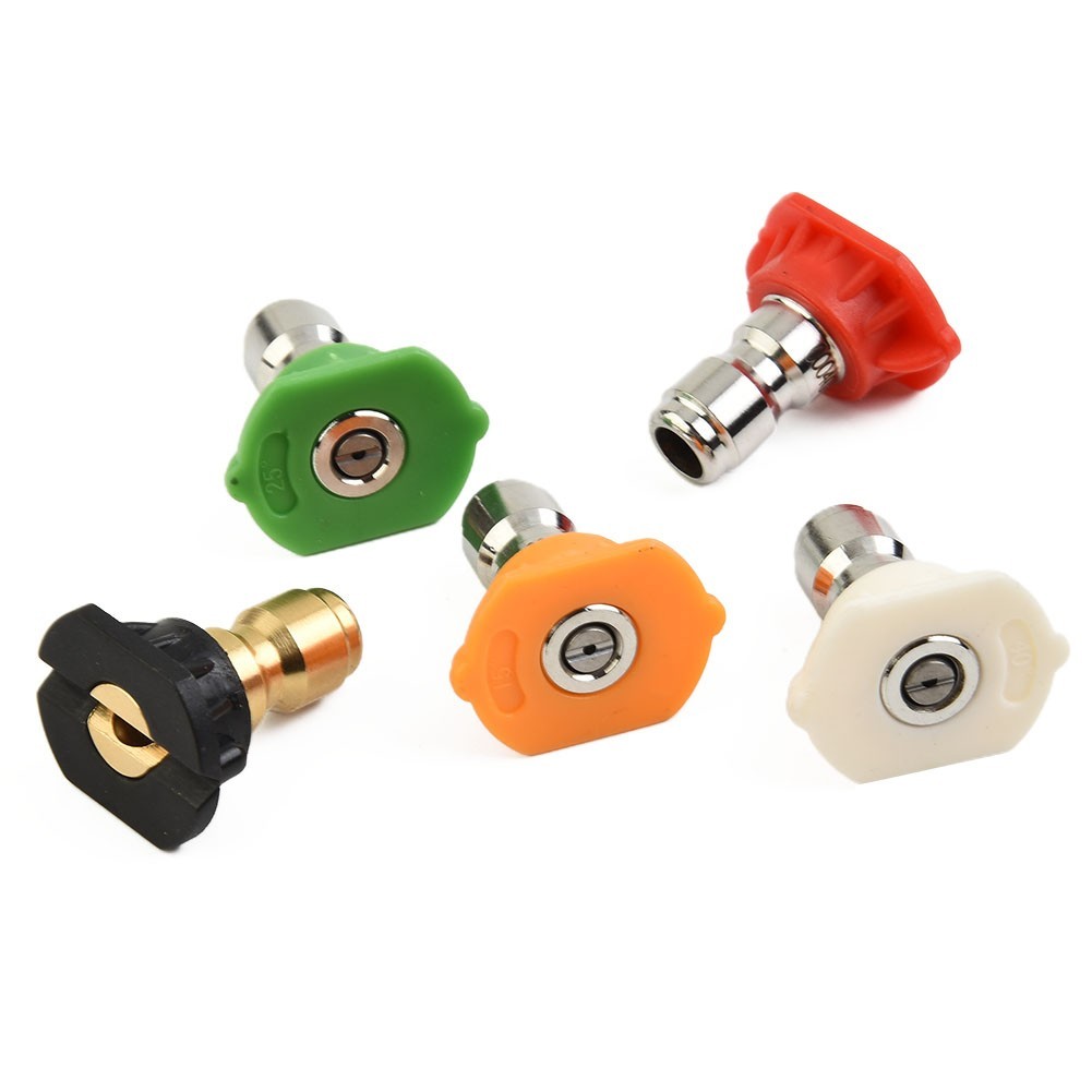 Pressure Washer Spray Nozzle Tips 0 15 25 40 Degree 1/4” Male Thread
