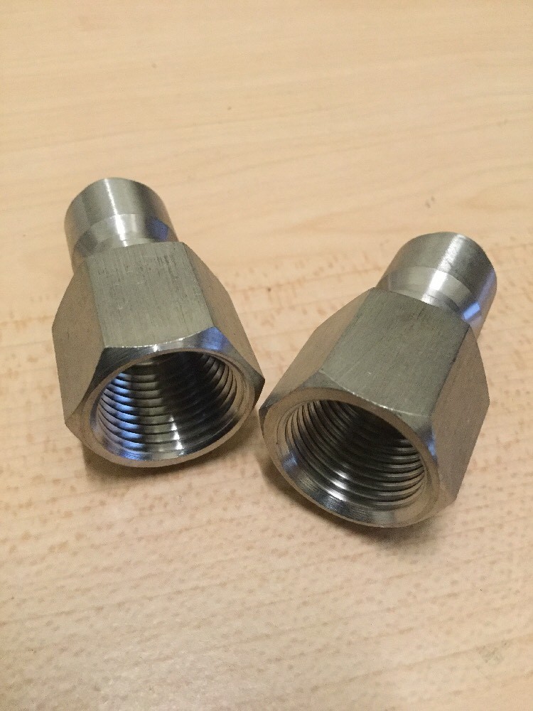 2- Power Pressure Washer 3/8″ FPT Quick Connect Plug 4000 PSI Stainless Steel