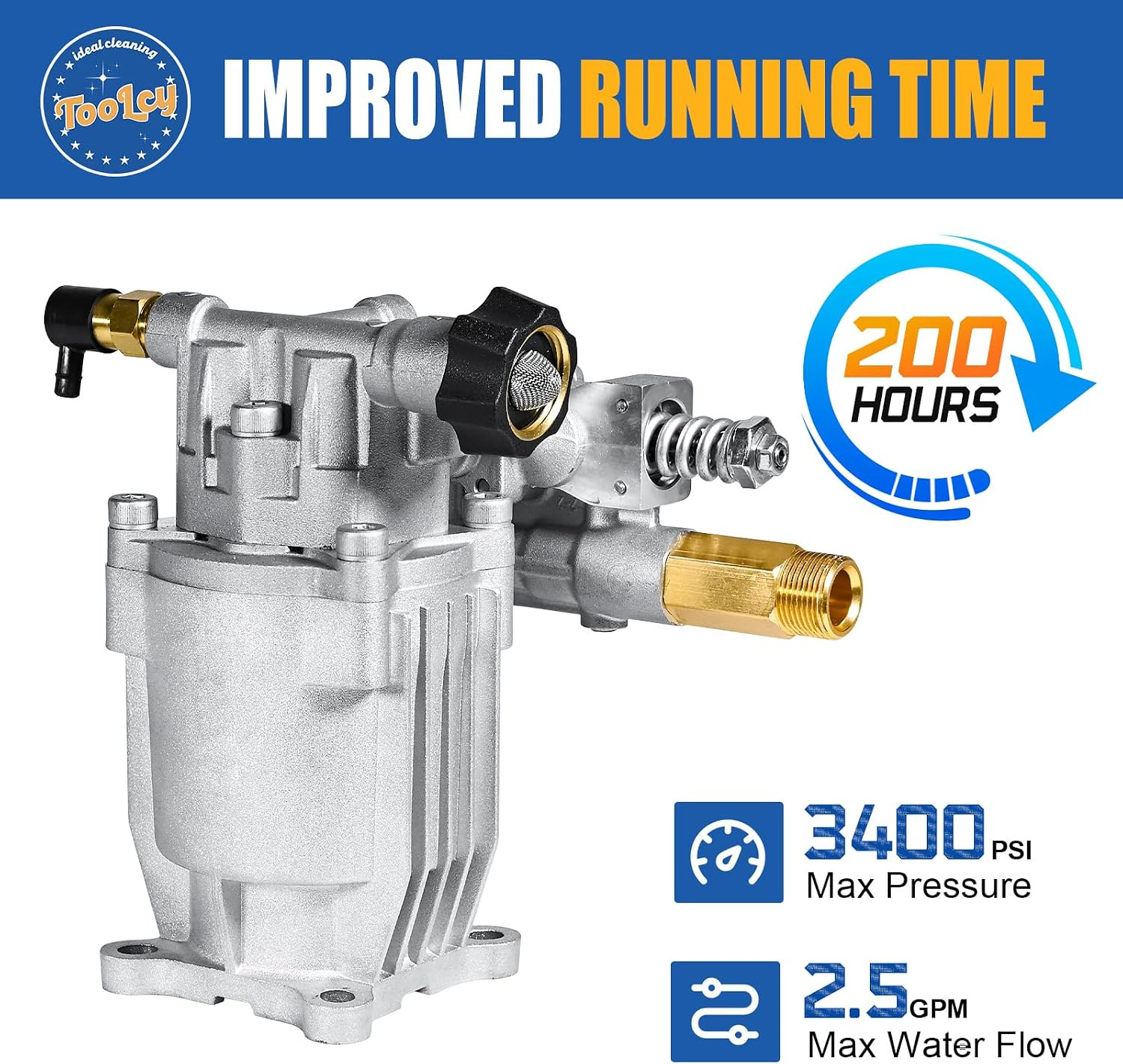 3/4″ Pressure Washer Pump 2600-3400 PSI 2.5 GPM Fits Honda Simpson Gas