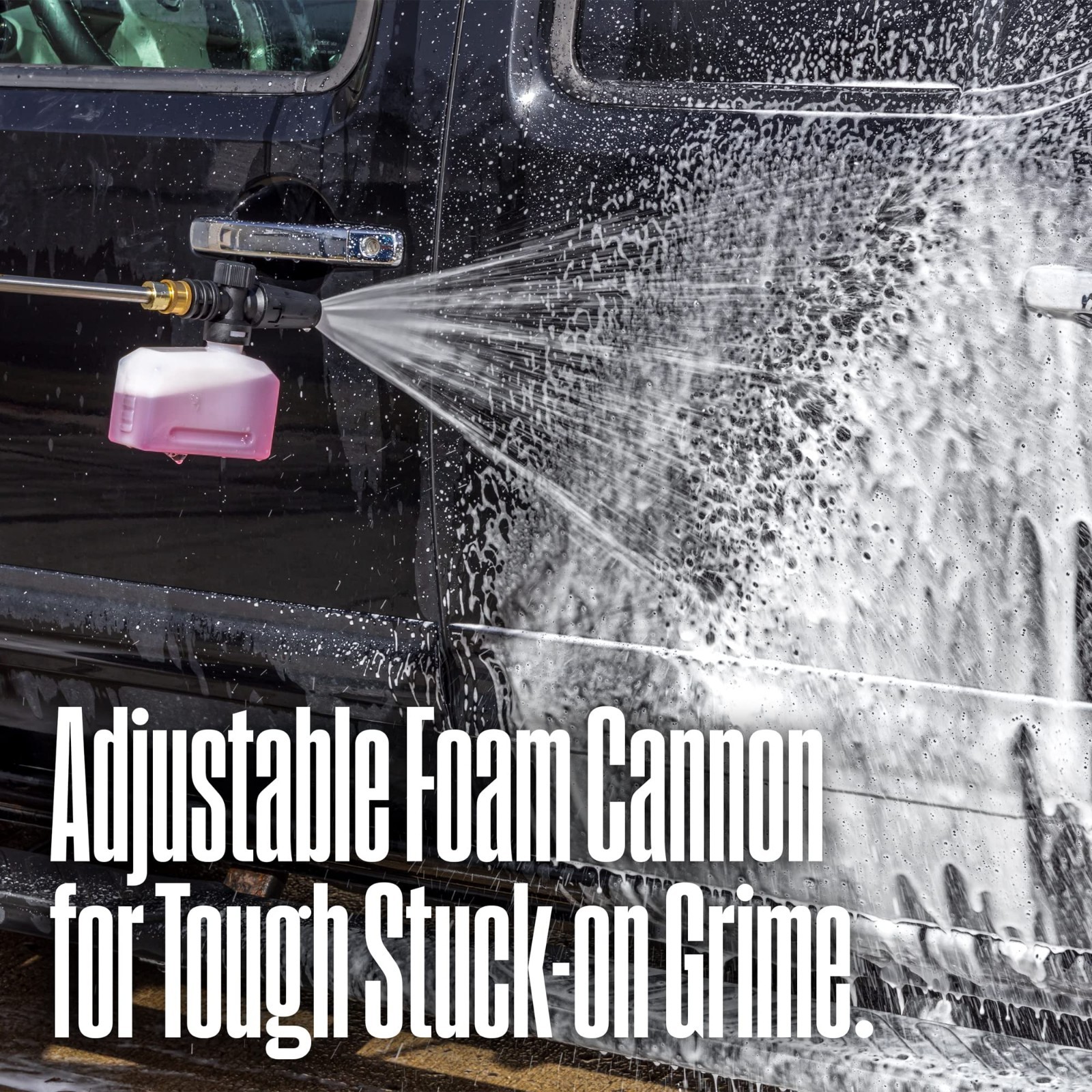 Electric Pressure Washer 2100 PSI 1.76 GPM, Foam Cannon, 3 Nozzle Set, Portable