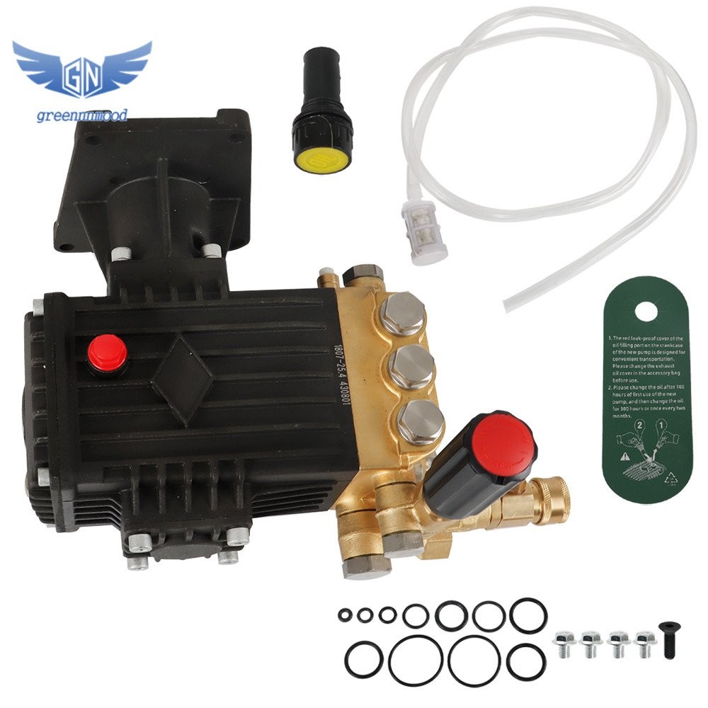 G: 3000 psi at 4 US gpm, 9 hp at 3400 rpm 1-in Shaft Pressure Washer Pump