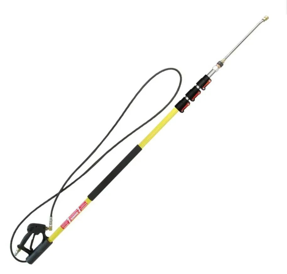 BE Pressure 24 Foot Telescoping Pressure Washer Extension Wand | 5000 PSI Max