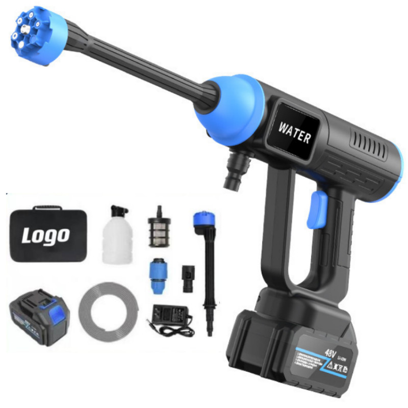 300W 96VH Portable Cordless Water Spray Gun High Pressure Car Washer Cleaner New