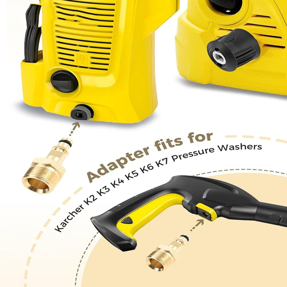 2Pack High Pressure Washer Adapter for Karcher K2-K7 M22 Washer Gun Convertor