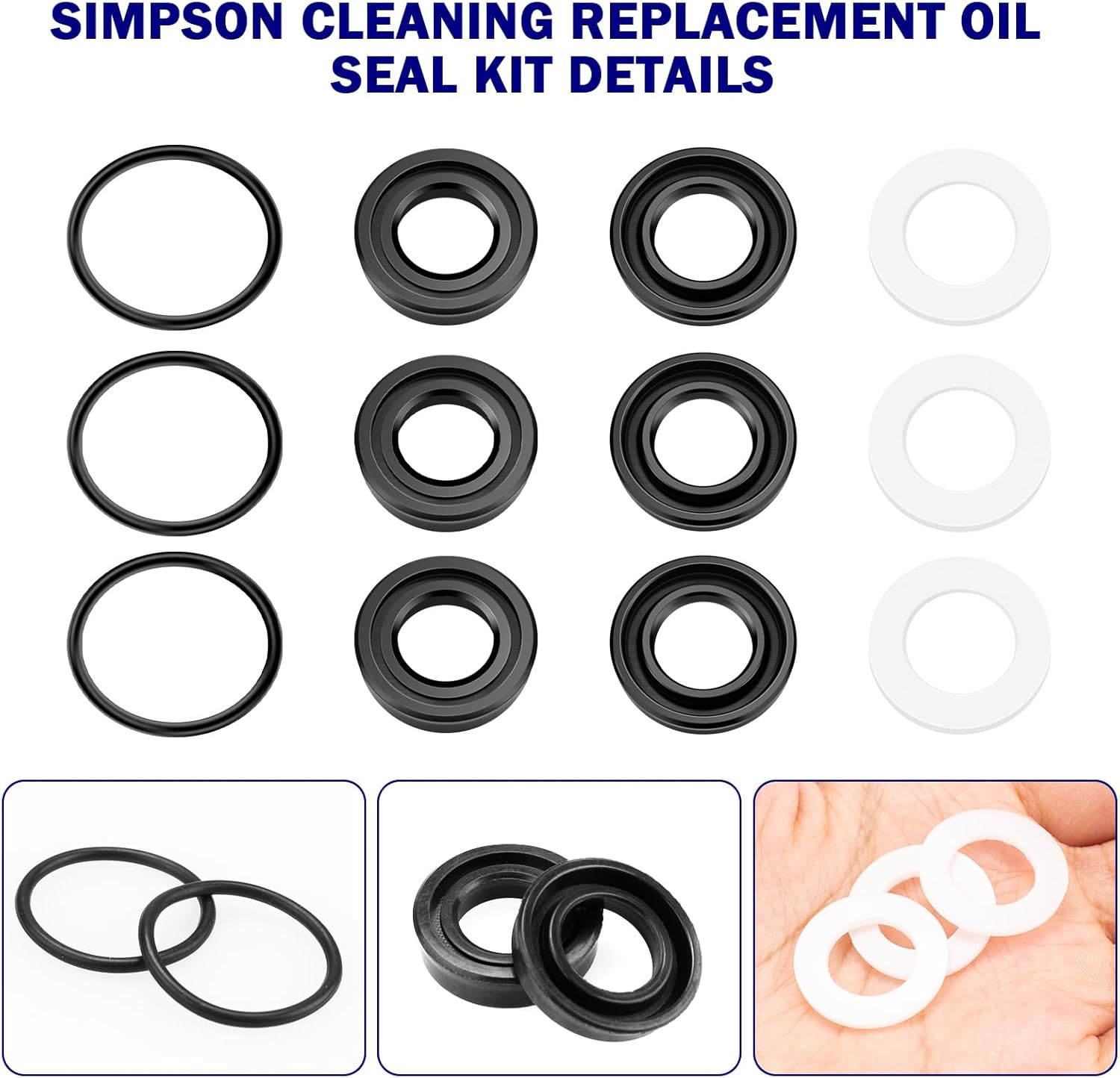Pressure Washer Pump Seal Kit 7106627 Replacement for Simpson Cleaning, Washer P