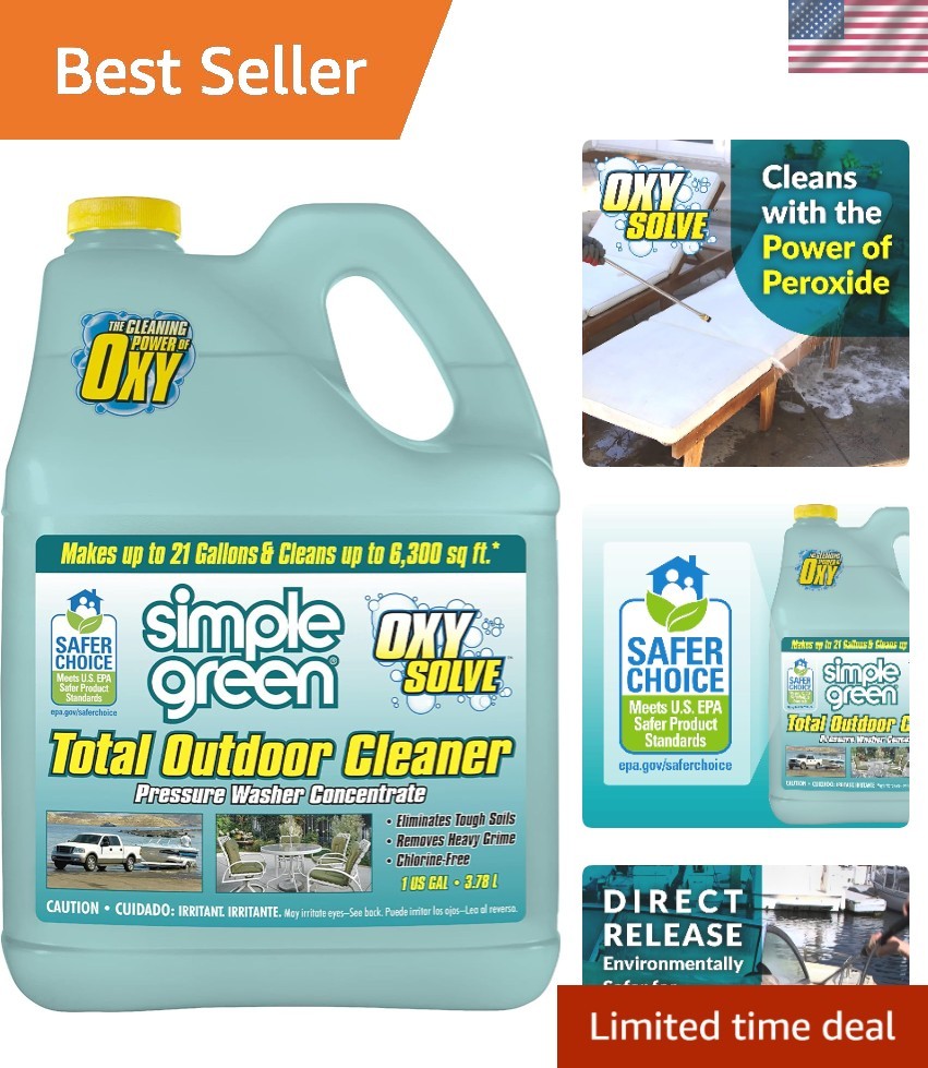 Powerful Outdoor Pressure Washer Cleaner – 1 Gal, Biodegradable & Plant Safe