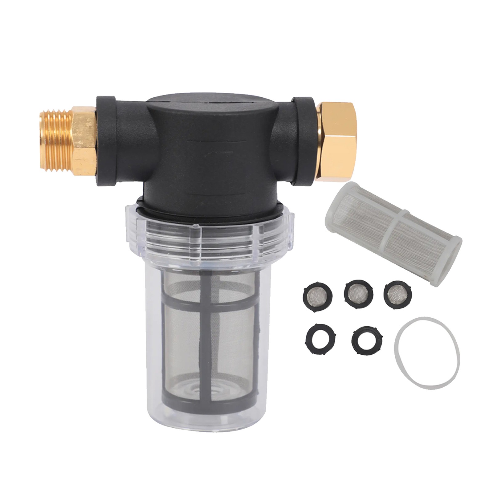 Garden Hose Inlet Filter Inline Water Pressure Washer Washing Machine Sediment