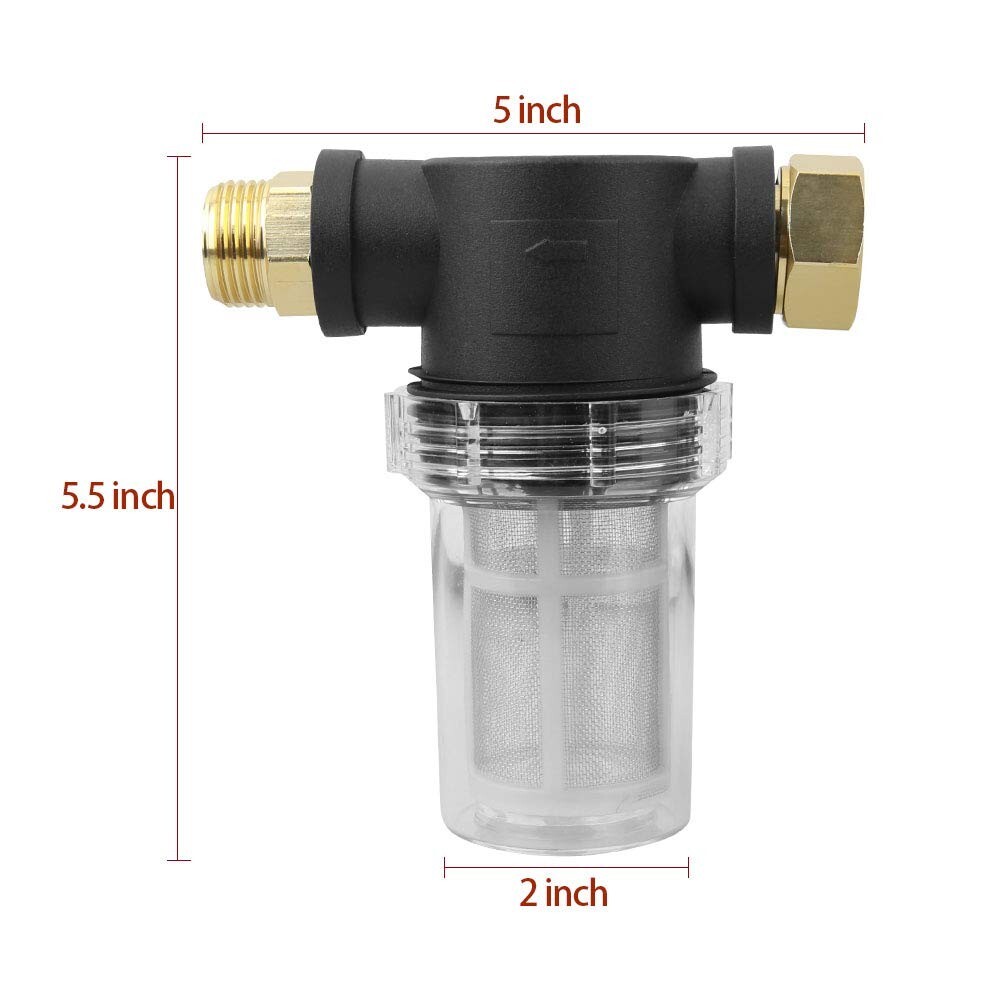 Garden Hose Filter for Pressure Washer Inlet Water, Inline Filter for Sediment