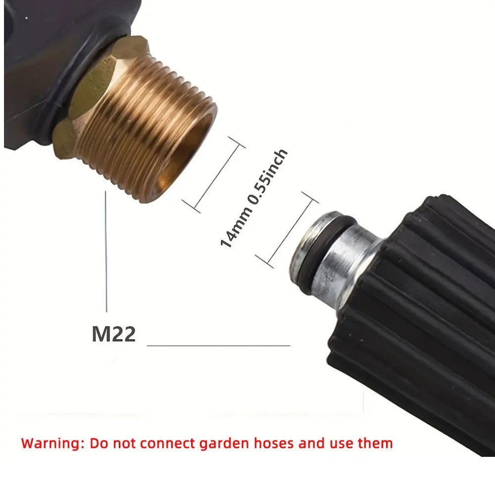 1/4″ High Pressure Washer Gun 4000 PSI Car Wash Foam Spray Short Wand w/5 Nozzle