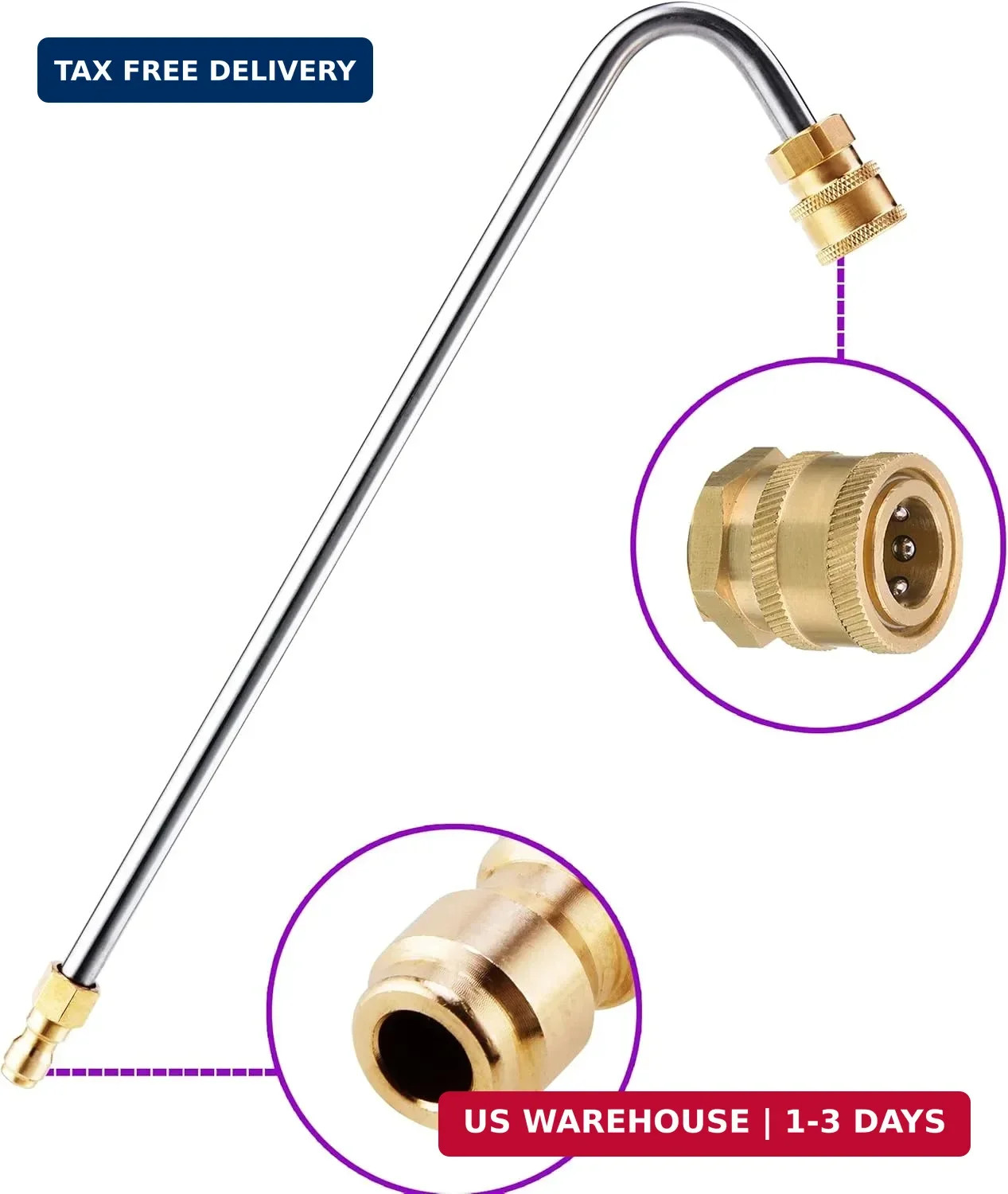 Gutter Cleaner Attachment for Power Washer, 120 Degree | 13 Inch Ex