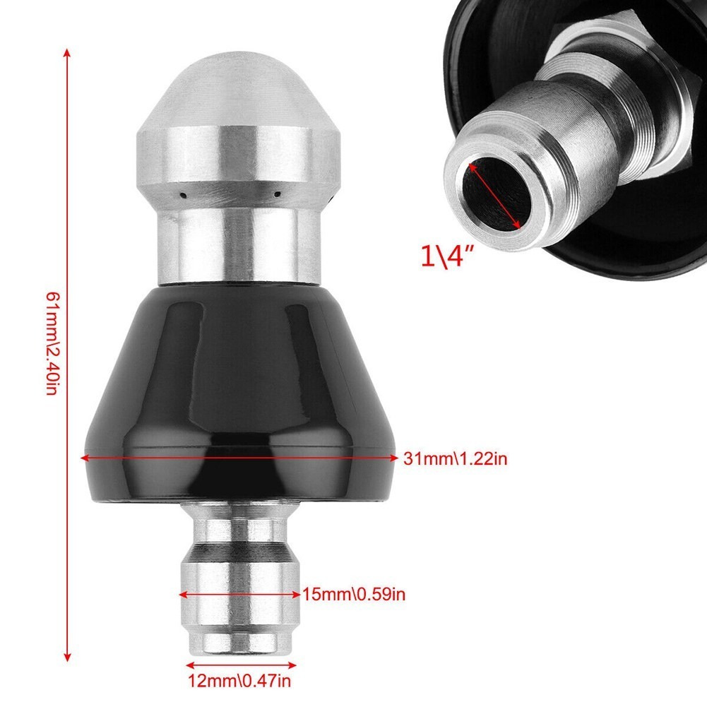 Stainless Steel+Plastic Six Hole Design Highpressure Sewer Pipe Cleaner
