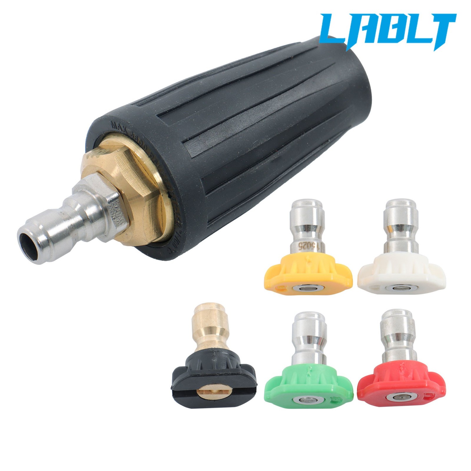 LABLT 360° Rotating Turbo with 5 Spray Nozzles Pressure Washer 3600 PSI 4.0GPM