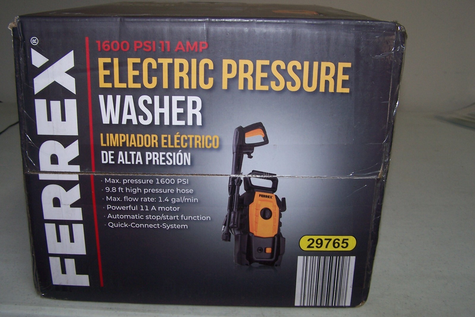 Ferrex 1600 PSI and 11 A Electric Pressure Washer NEW in Box Quick Connect Sys