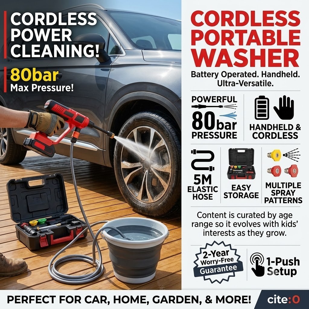 Cordless Portable Washer, Handheld Washer, Battery Operated Washer for Car Home