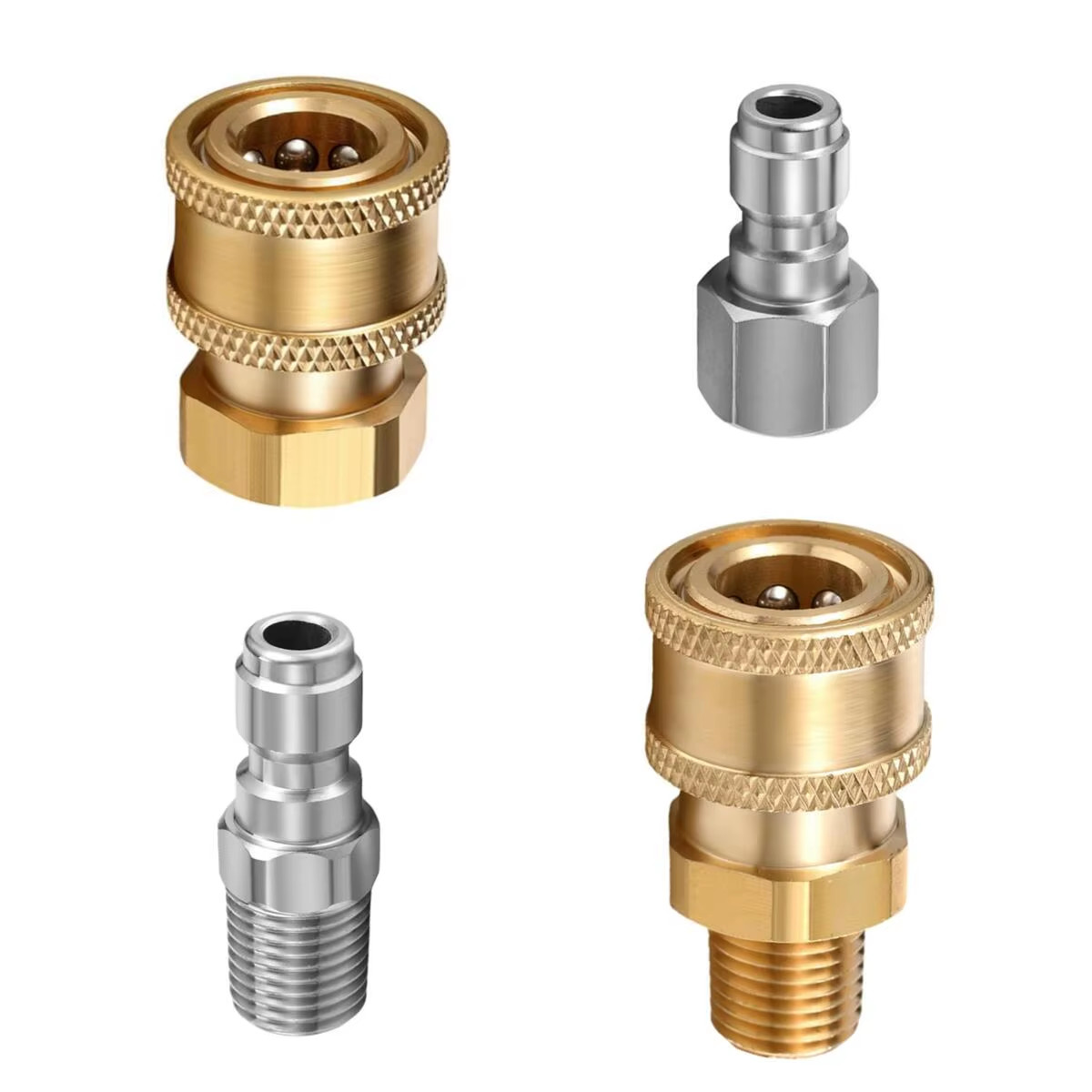 High Pressure Washer Nozzle 1/4″ Quick Plug Connector Coupler with G1/4 Male Fem