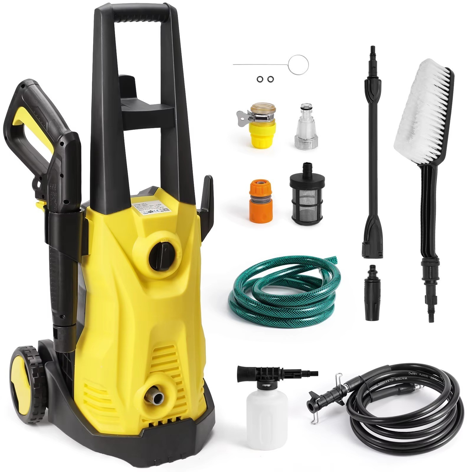 Cordless High Pressure Washer 1500W 120Bar Portable Car Wash Gun