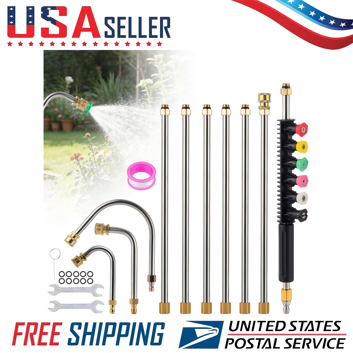 high pressure cleaner roof cleaning tool gutter cleaning tool extension wand set
