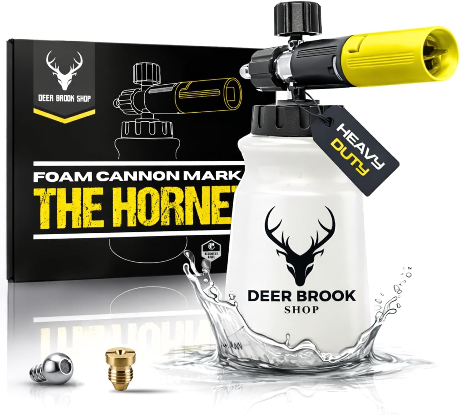 4000 PSI Foam Cannon – 1L Bottle with 1/4″ Quick Connector