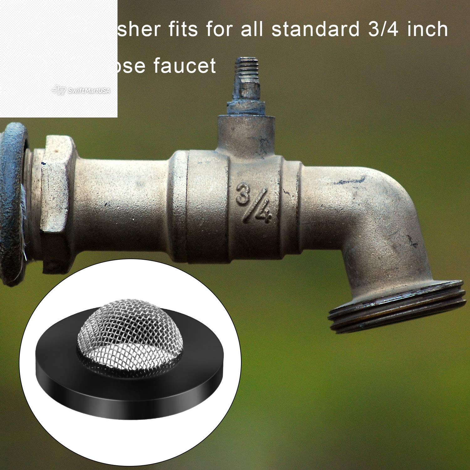 20pc Hose Washer with Stainless Steel Screen Filter Gasket Garden Washing Machin