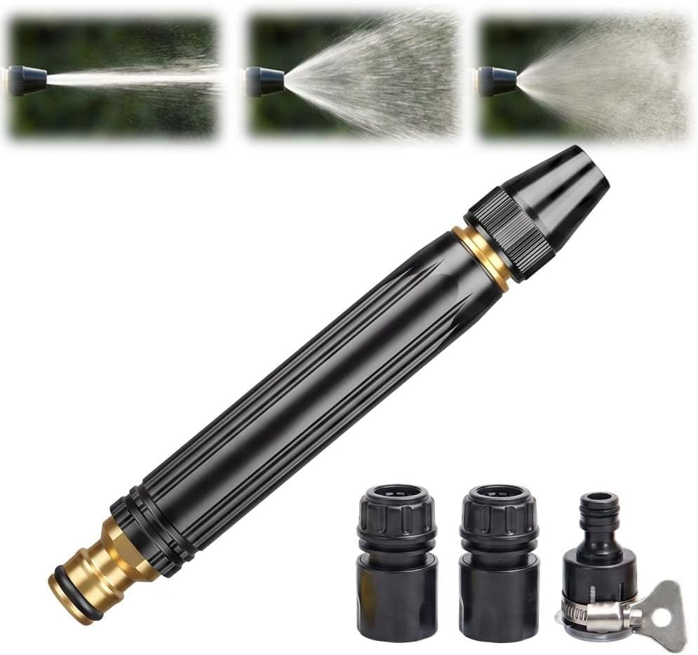 High Pressure Power Washer Nozzle with Connector Set, Power Jet Water with Three