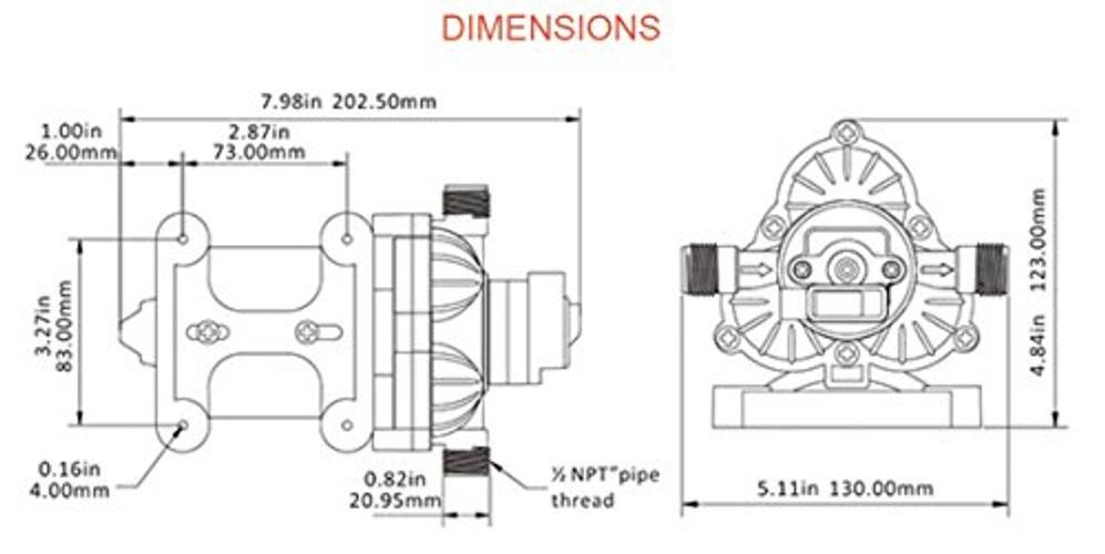33-Series Industrial Water Pressure Pump w/Power Plug for Wall Outlet –