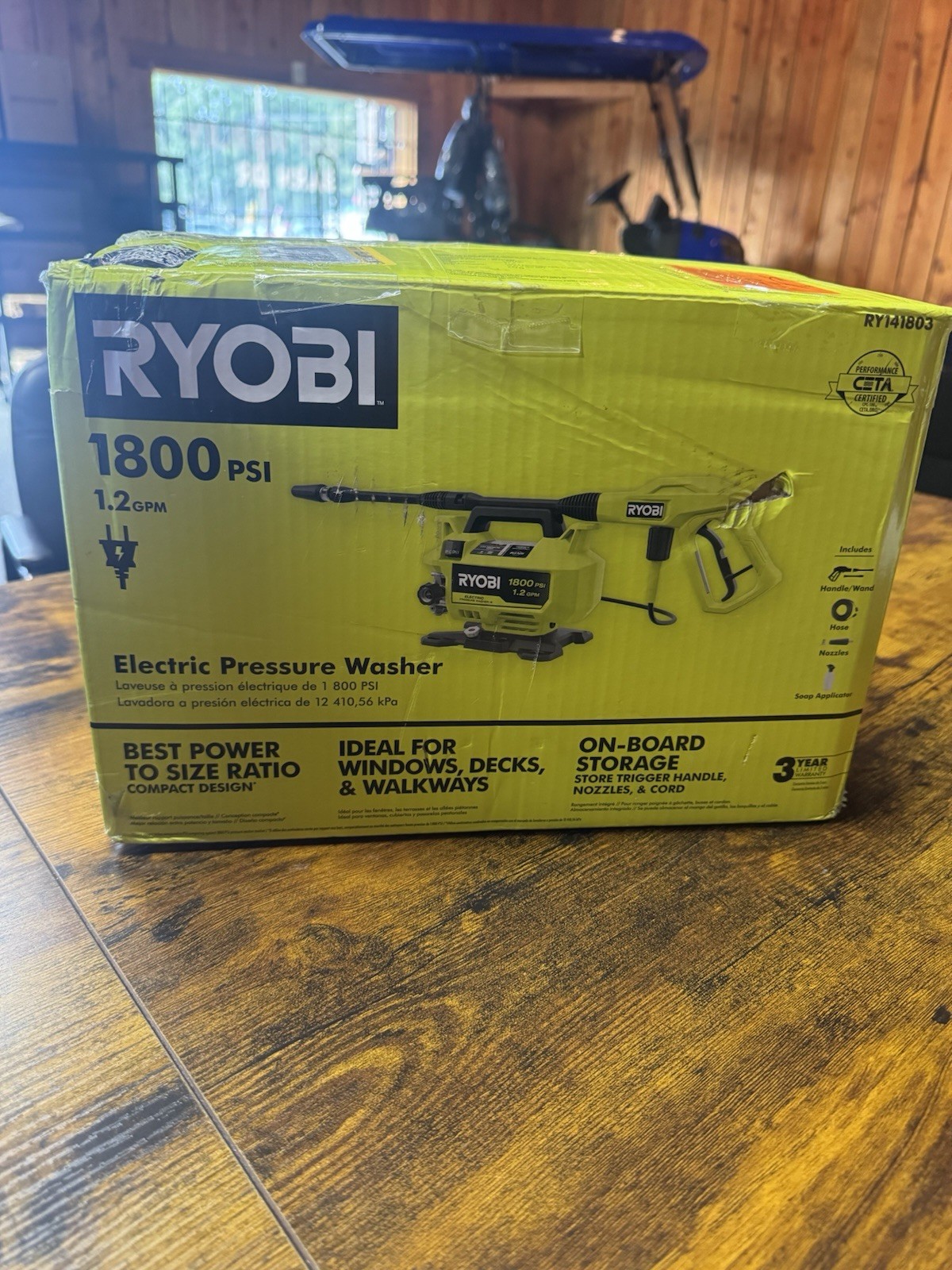 RYOBI 1800 PSI 1.2 GPM Electric Pressure Washer Portable Cleaner RYOBI RY141803