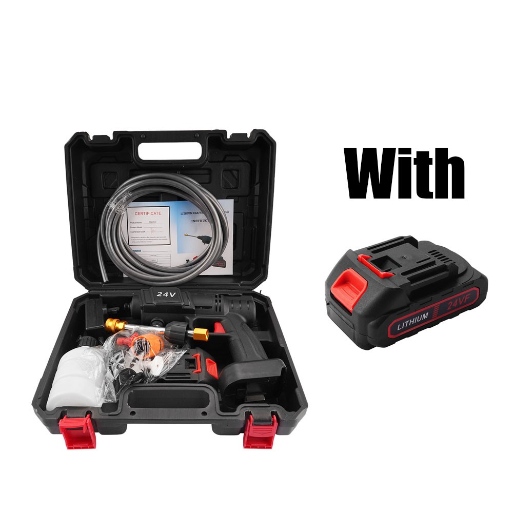 Electric Cordless High Pressure Washer Portable Power Cleaner Kit With 2 Nozzle