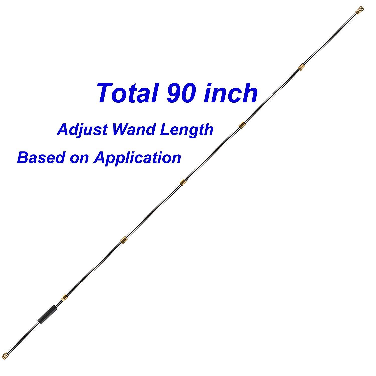 High Pressure Washer Gun Extension Wand Lance Gutter Cleaner Nozzles Kit 4000PSI