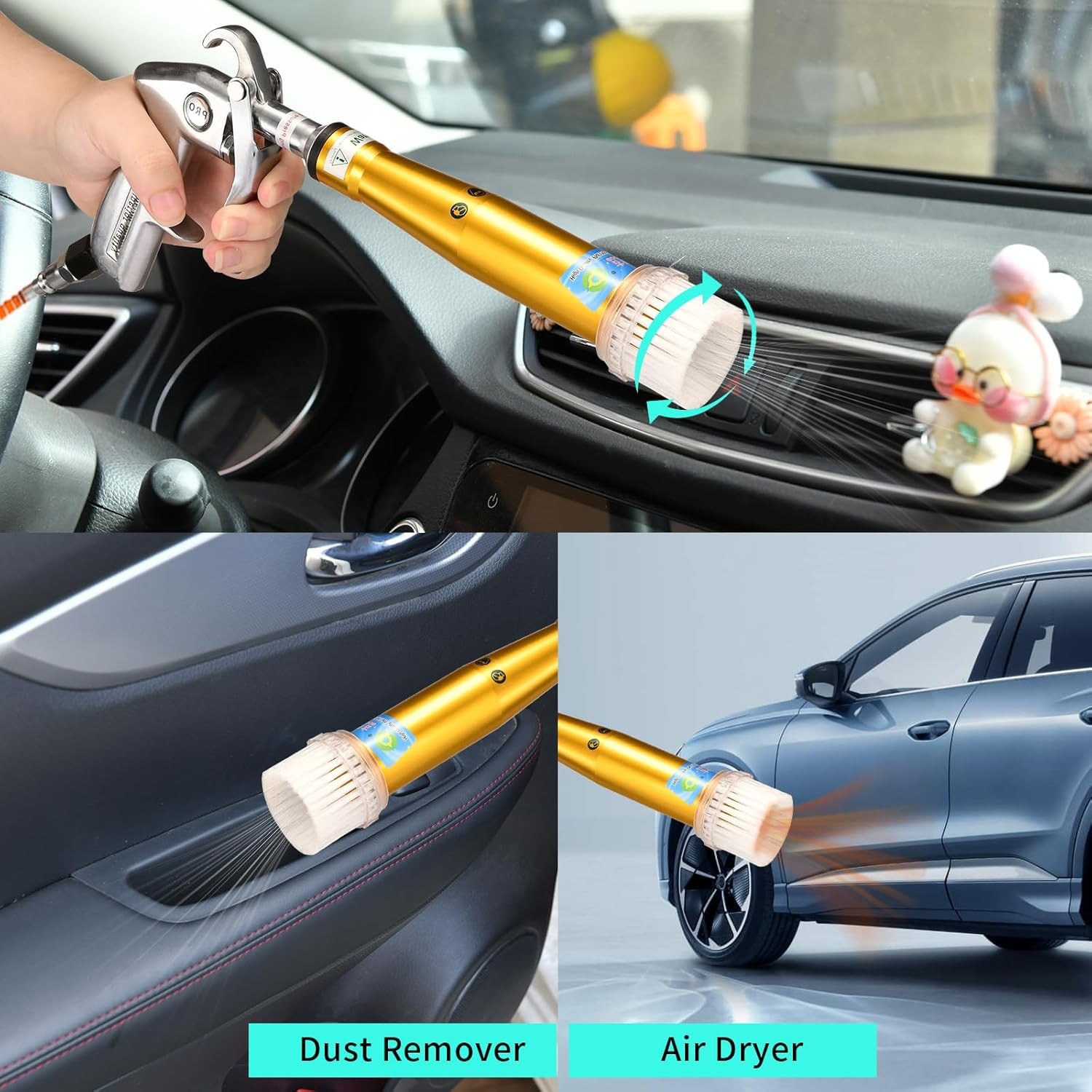 GOCCIDA High Pressure Car Cleaning Gun,Car Air Blow Gun,Tornado Dry Cleaning Gun