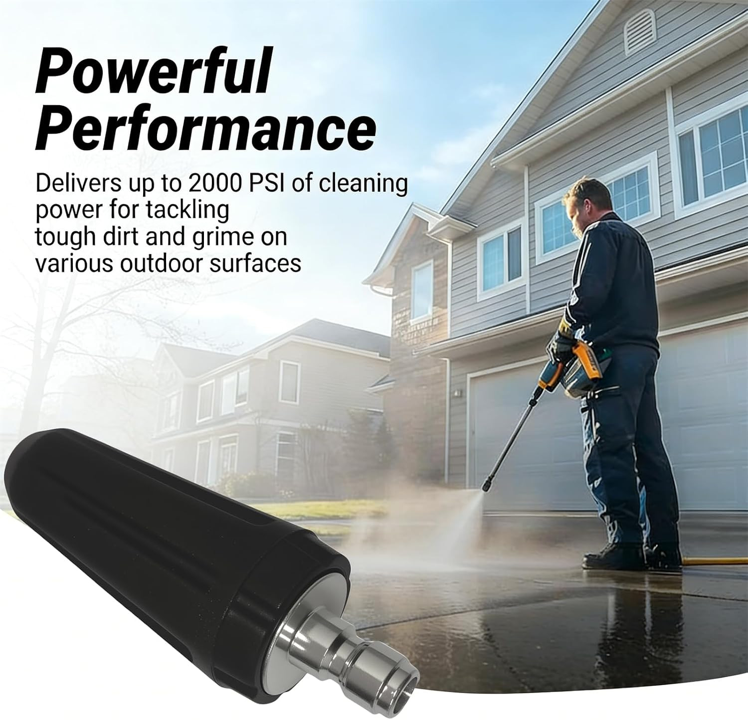 2000 PSI Turbo Nozzle, 1/4-Inch Quick Connect – Replacement for Greenworks 52014